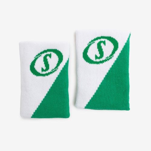 Munhequeira Spalding Double - Verde e Branco