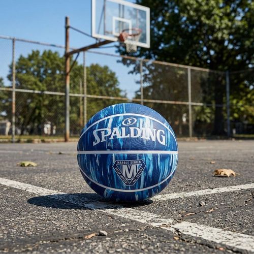 Bola De Basquete Spalding Marble Azul