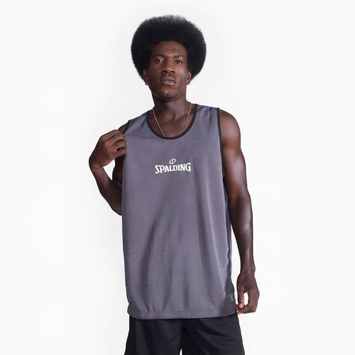 Regata Spalding Dupla Face Masculina Preto e Cinza