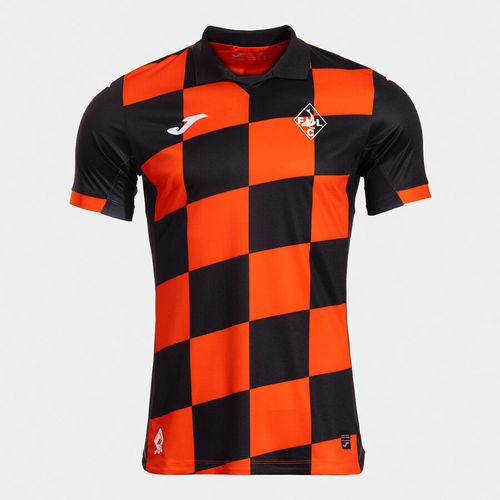 Camisa Joma Lorient I 25/26 Infantil Preto e Laranja