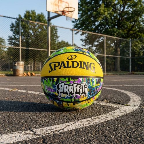 Bola De Basquete Spalding Graffiti Amarelo