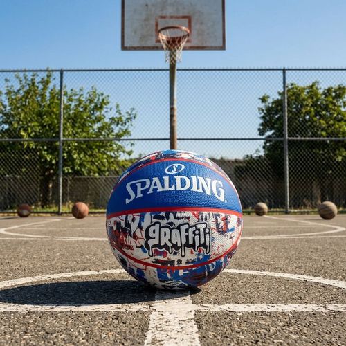 Bola De Basquete Spalding Graffiti Azul
