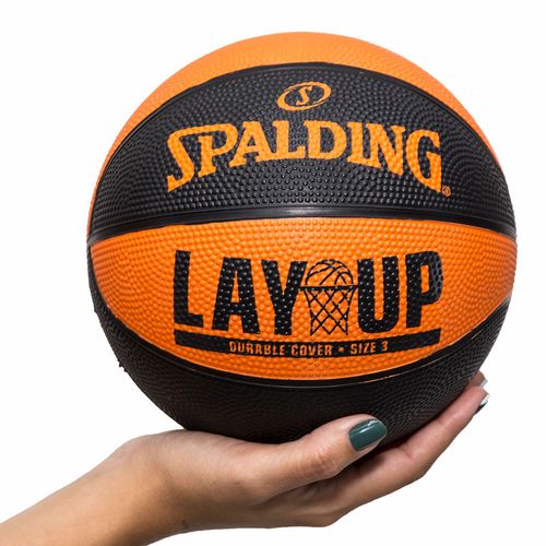 Mini Bola De Basquete Spalding LayUp  Laranja e Preto